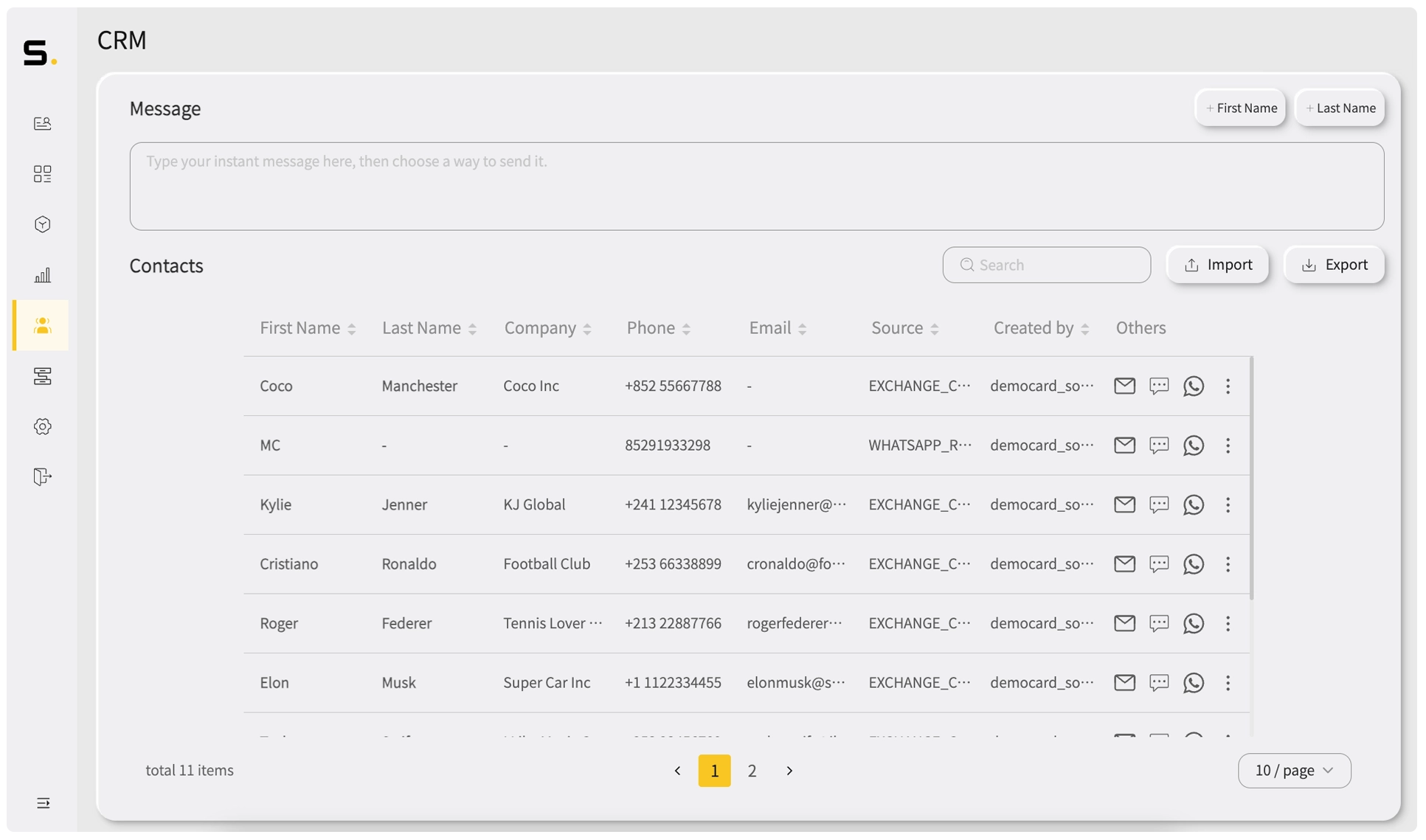 crm dashboard