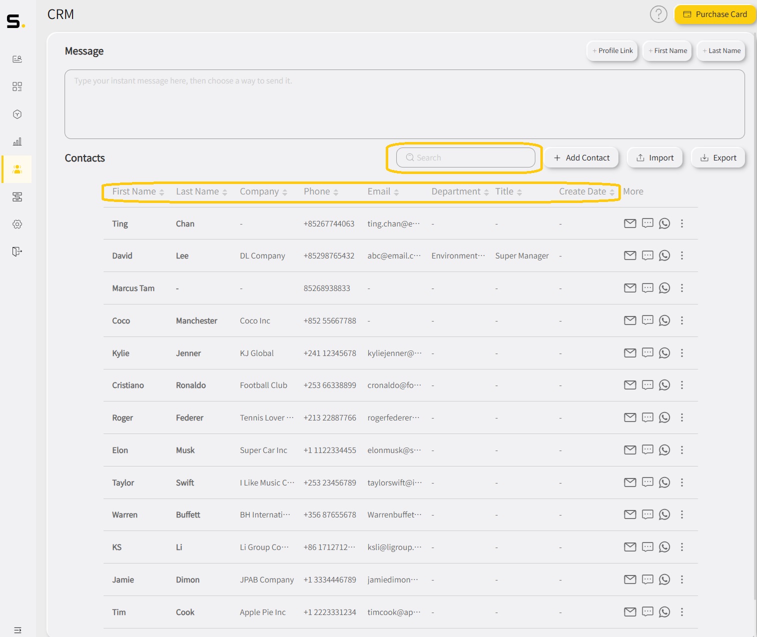 crm page